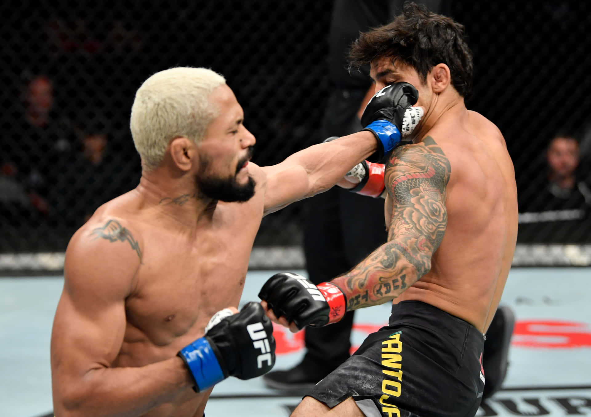 Deiveson Figueiredo Punching Alexandre Pantoja Background
