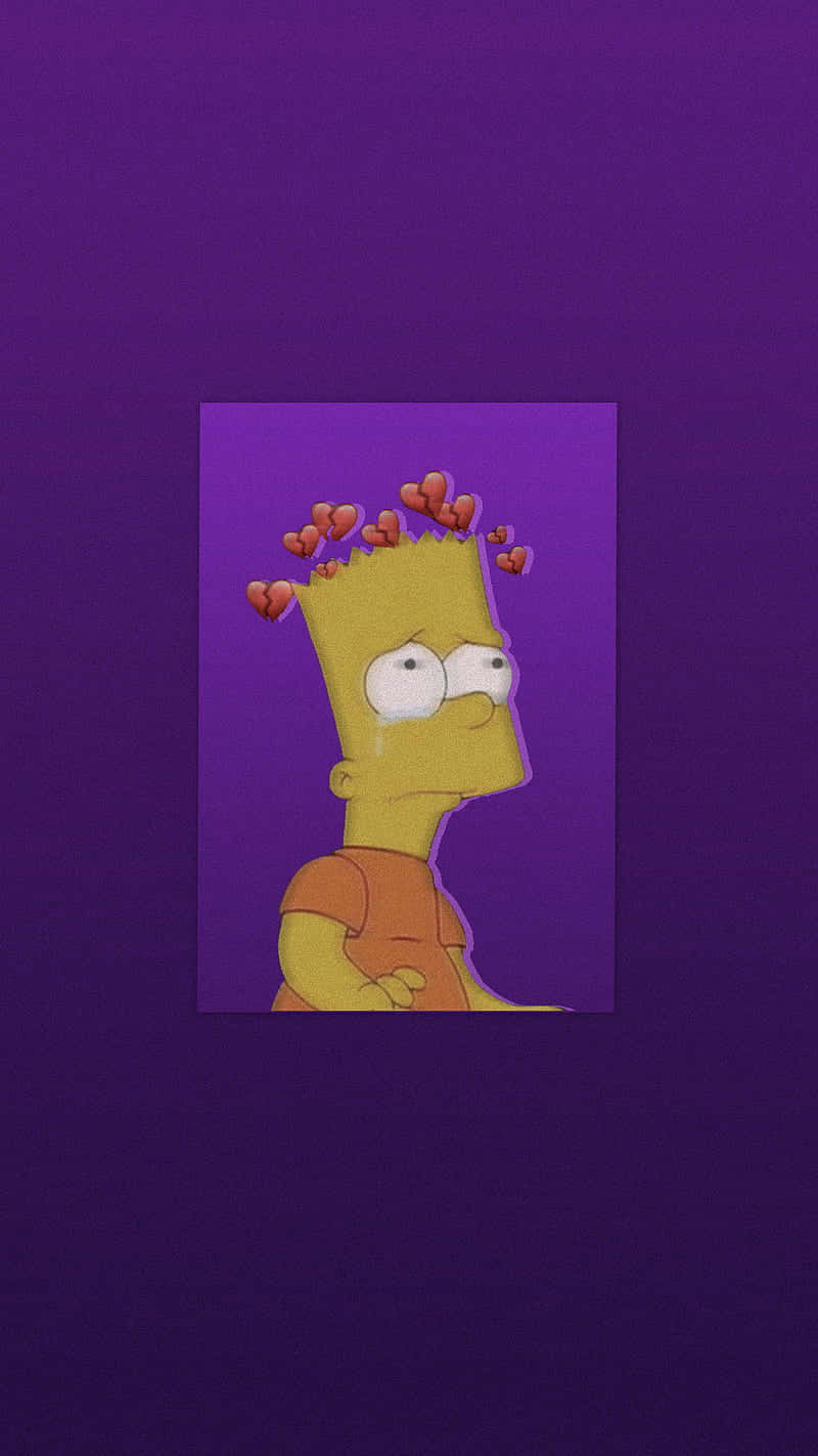 Dejected Bart Simpson Aesthetic Background