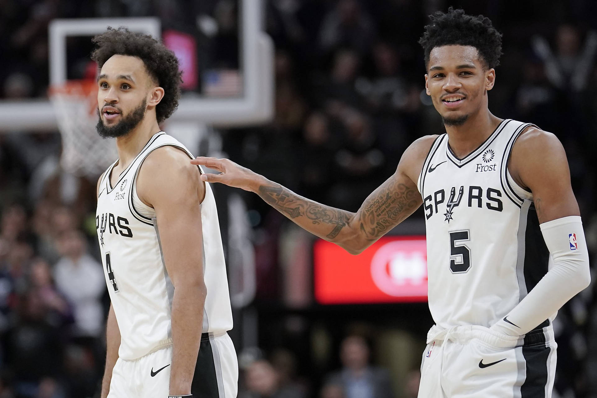 Dejounte Murray And Derrick White Background