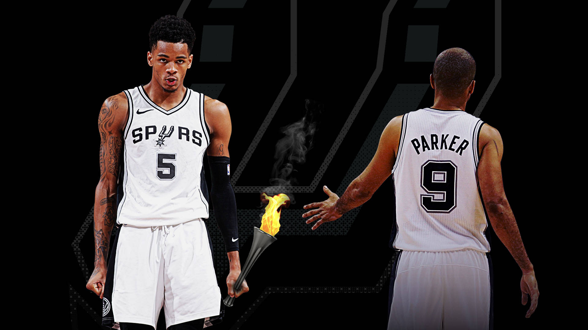 Dejounte Murray And Tony Parker Background