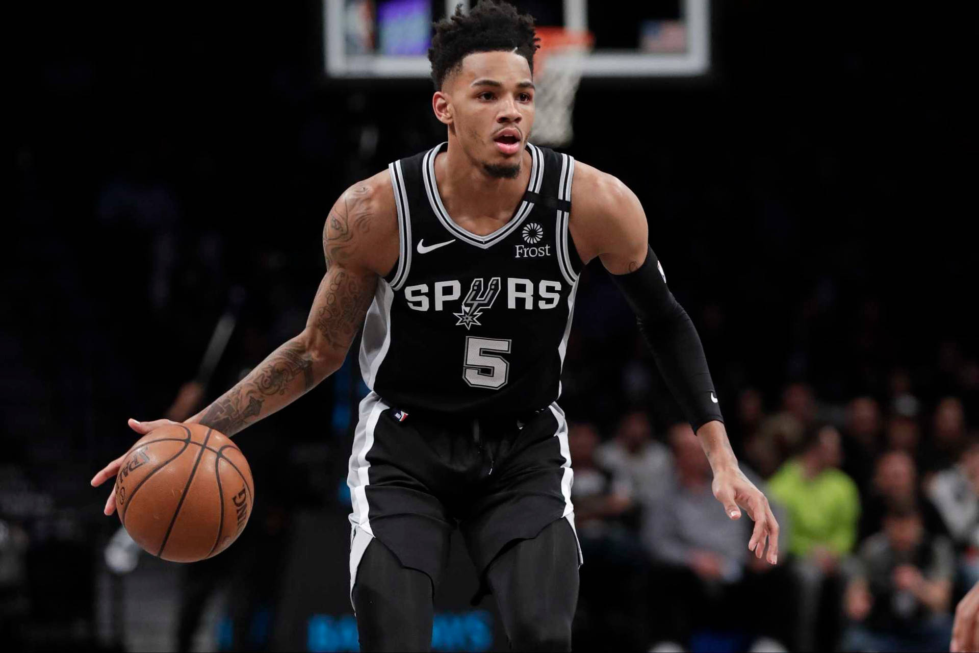 Dejounte Murray Basketball Dribbling Background
