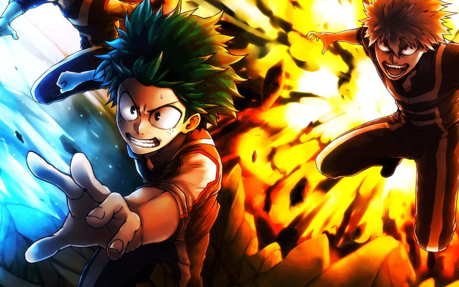Deku_and_ Bakugo_ Dynamic_ Battle_4 K Background