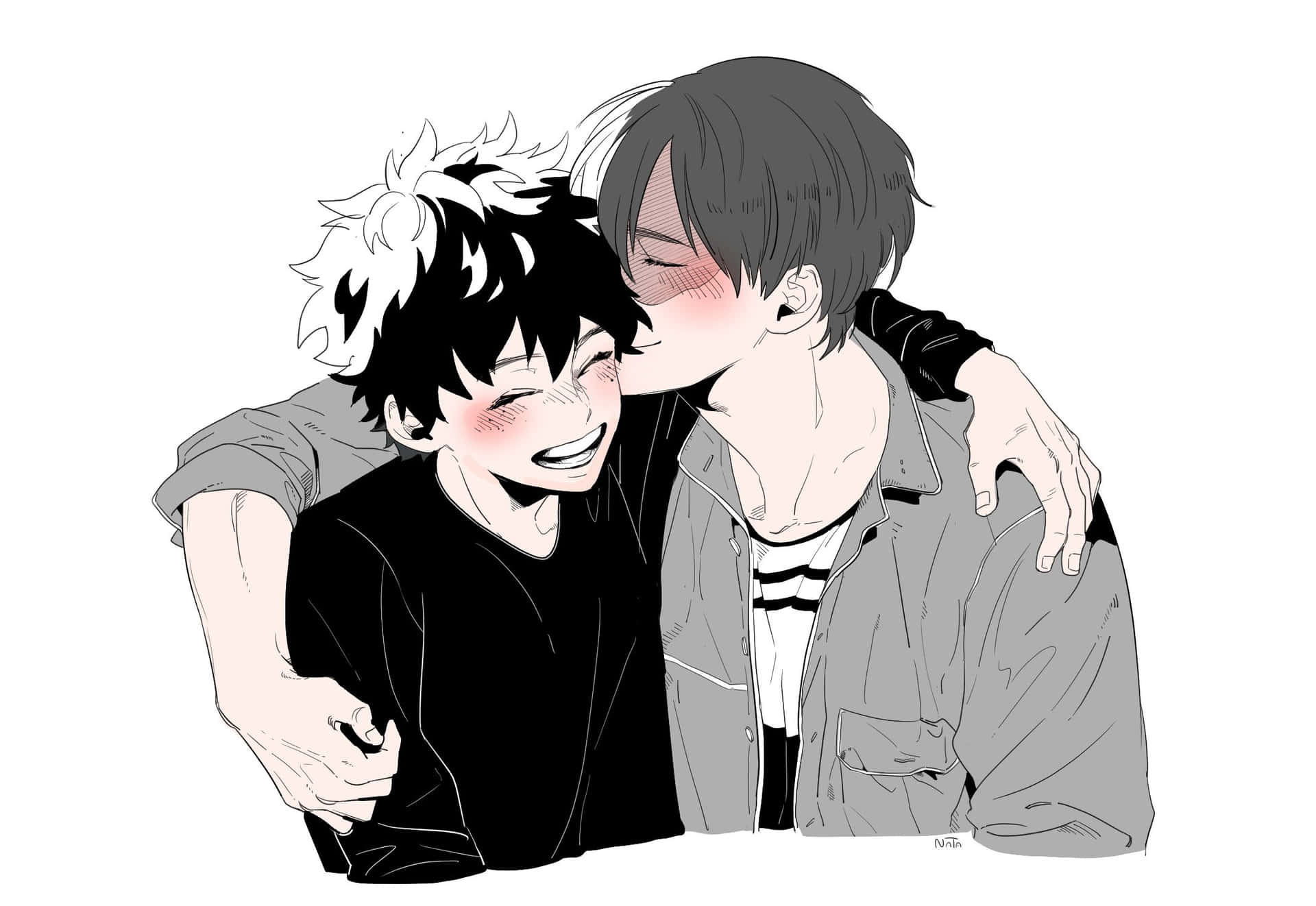 Deku And Todoroki Sweet Kiss