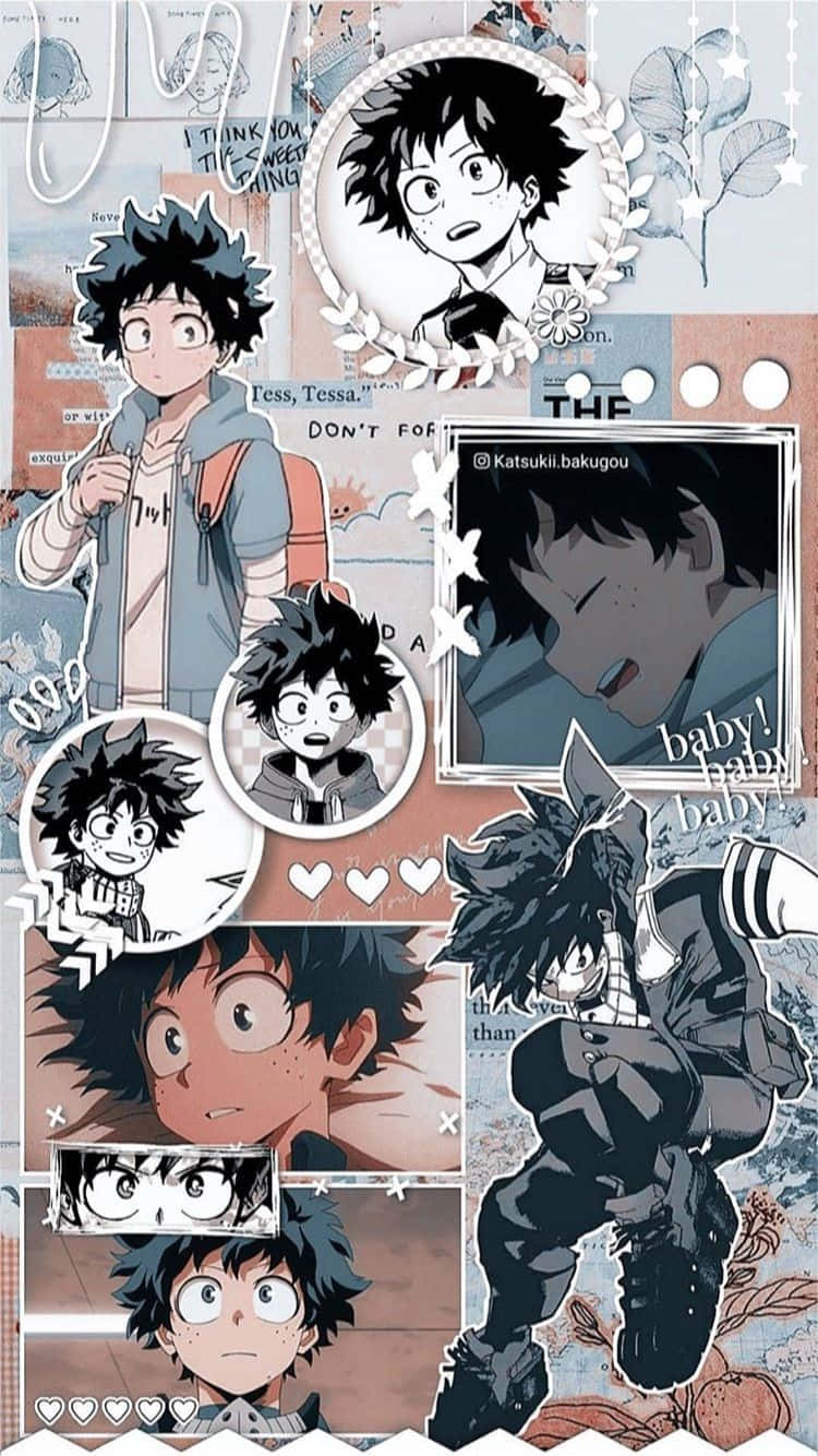 Deku Embracing His Cute Aesthetic! Background
