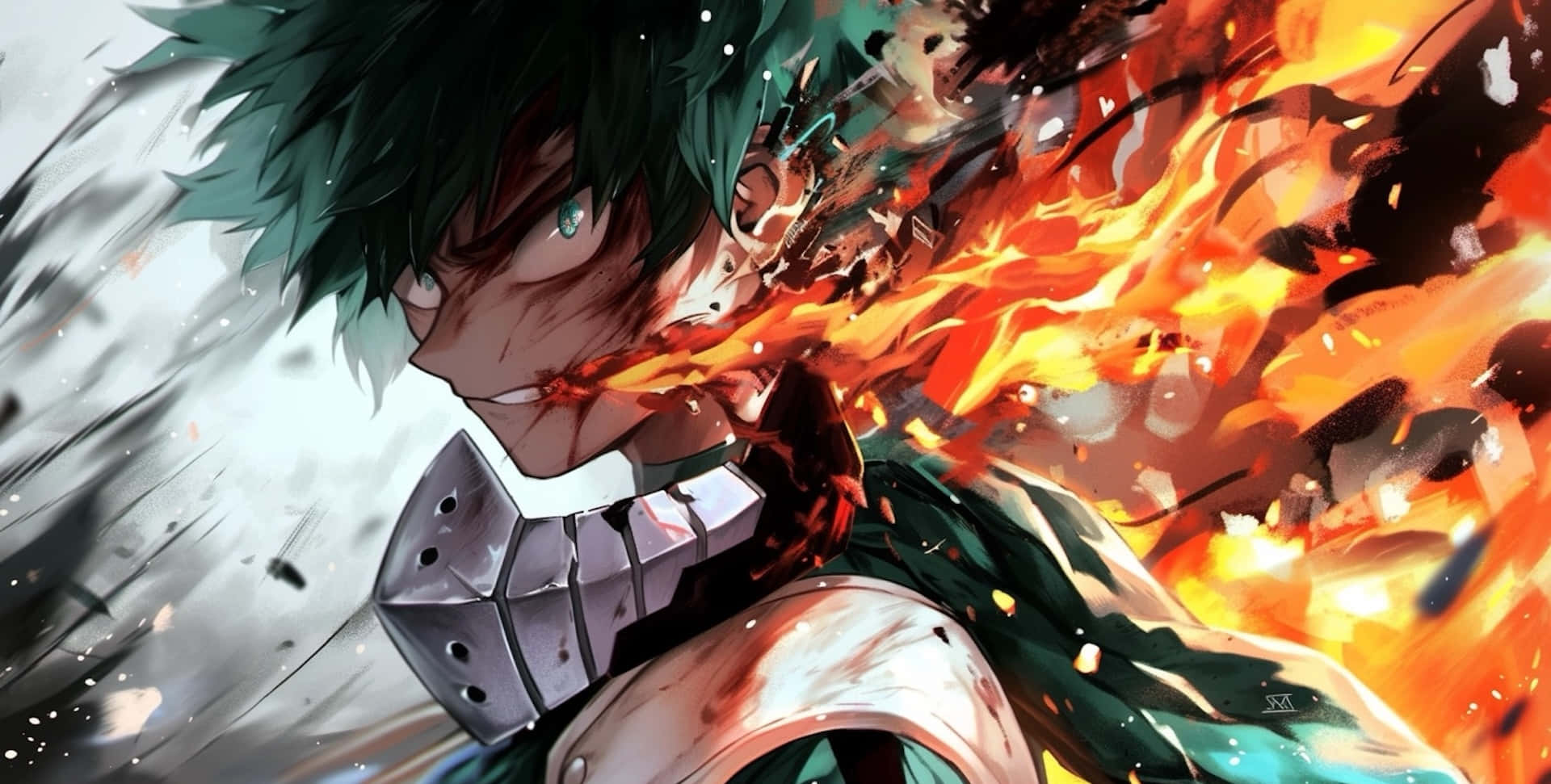 Deku Fierce Battle My Hero Academia