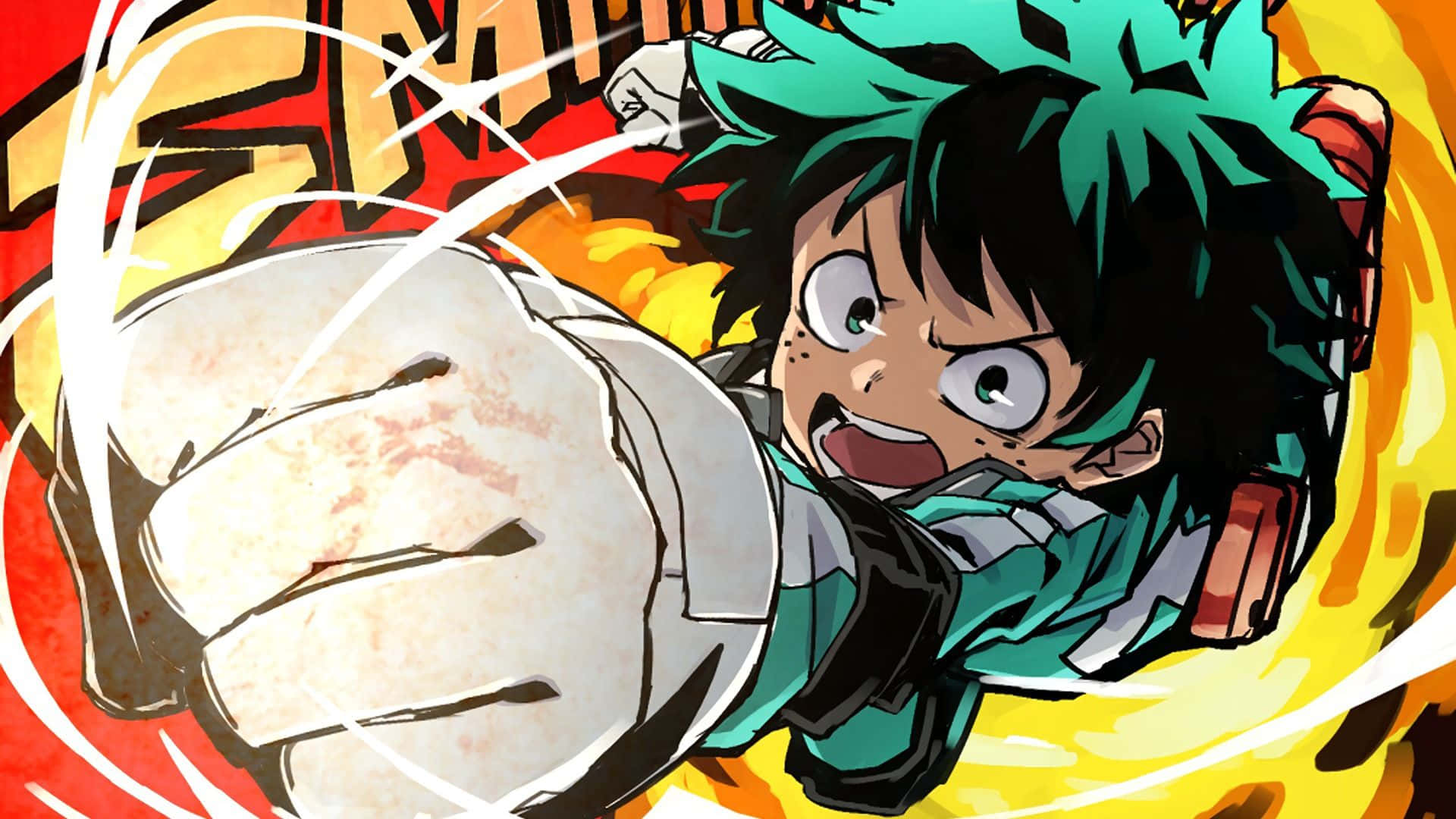 Deku My Hero Academia Anime Detroit Smash Background