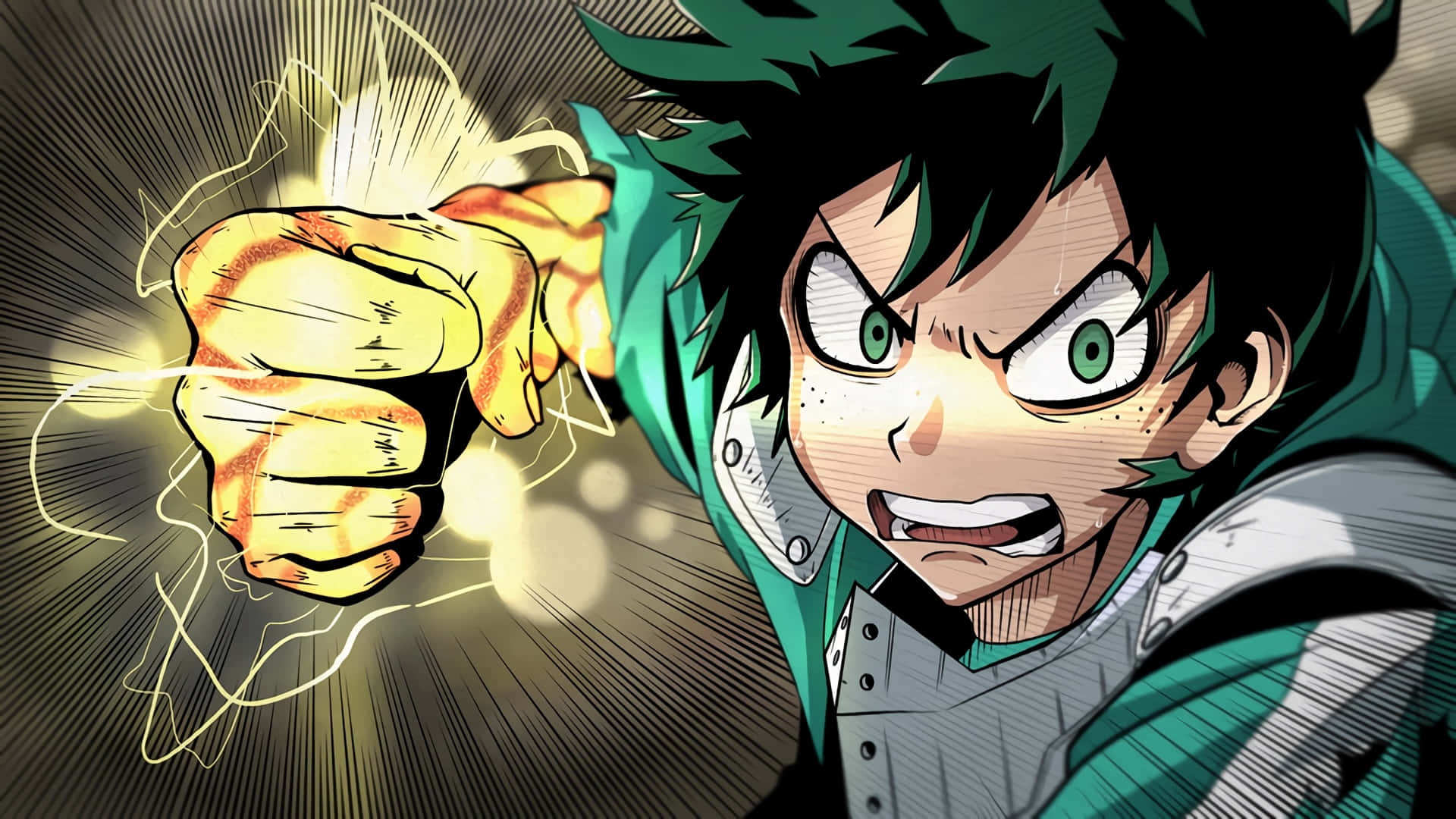 Deku Power Punch Anime Background
