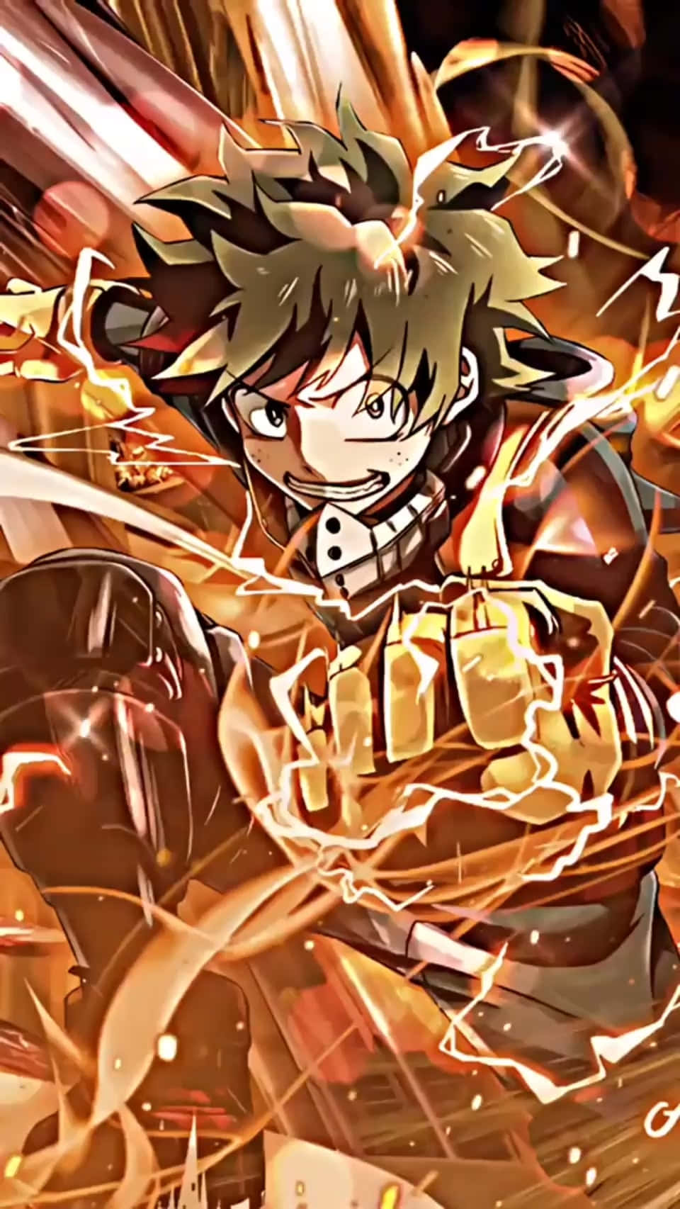 Deku, Protagonist Of My Hero Academia, In Action! Background