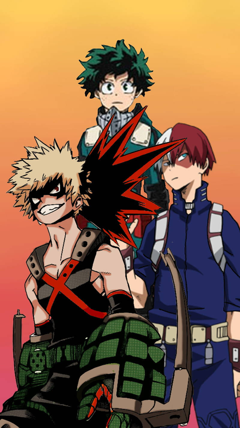 Deku, Todoroki And Bakugou Join Forces For A Thrilling Adventure! Background