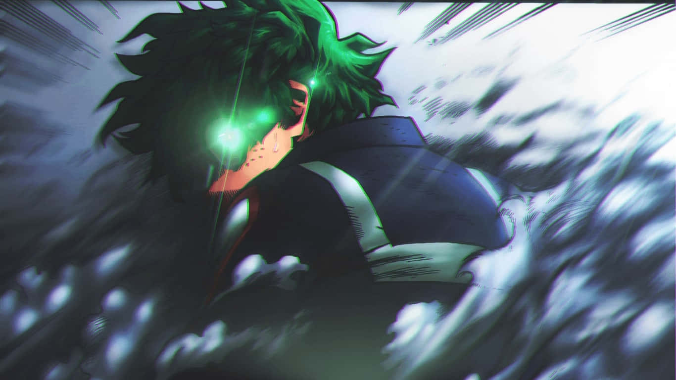 Deku Unleashing His Quirk In My Hero Academia