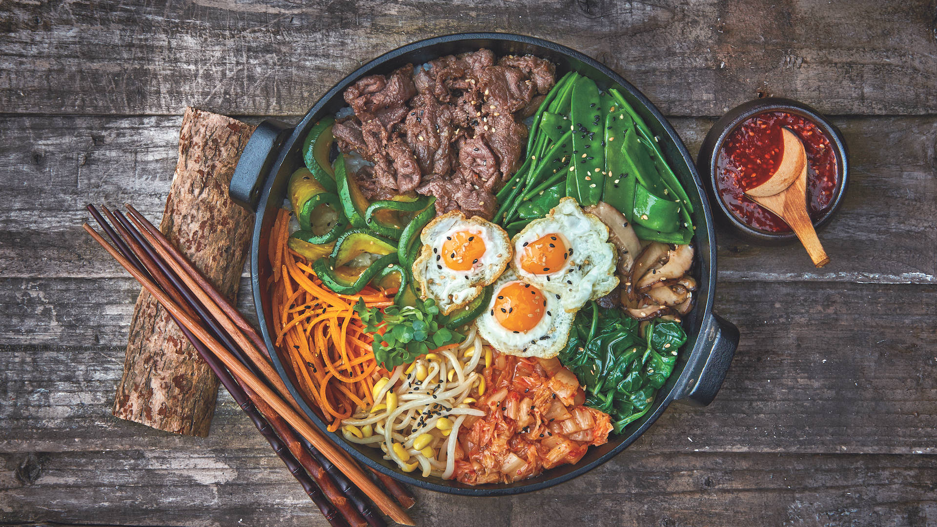 Delectable Bibimbap Feast For Three