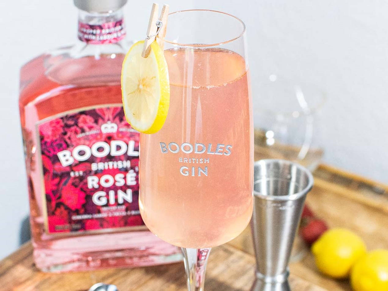 Delectable Boodles Rose Gin Cocktail Background