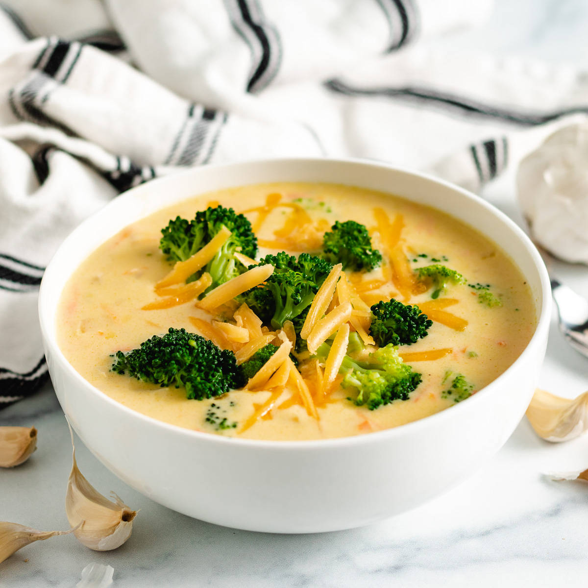 Delectable Broccoli Cheddar Soup In A Bowl Background