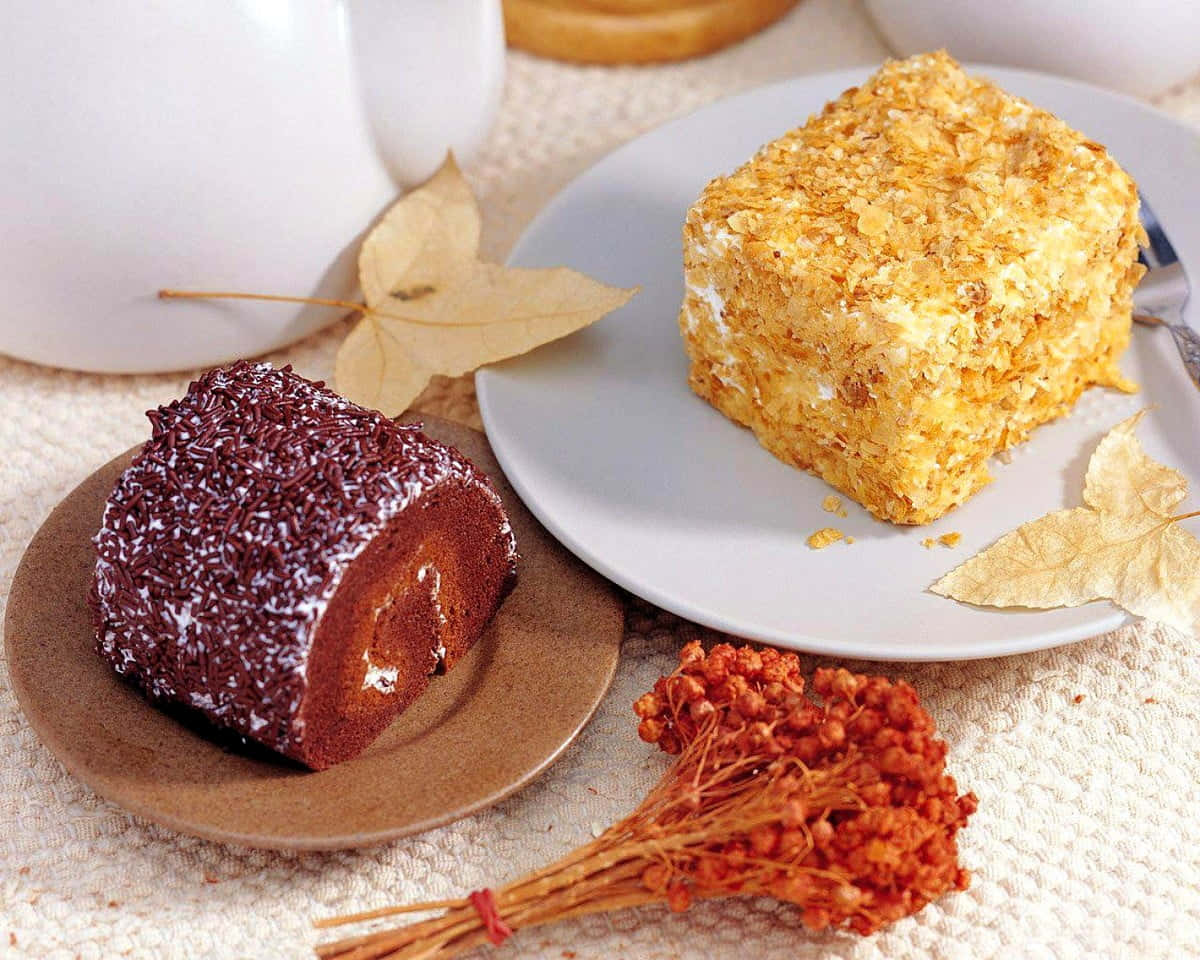 Delectable Cake Roll Background