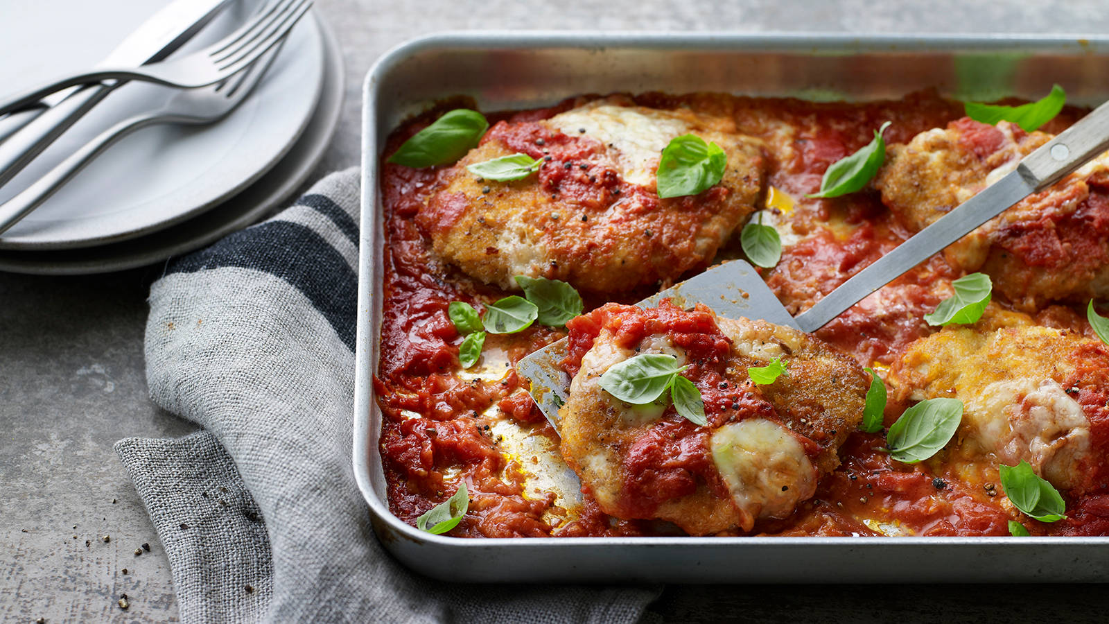 Delectable Chicken Parmigiana By Anita Del Conte Background