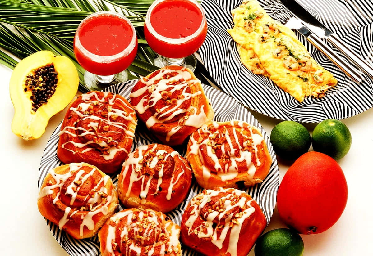 Delectable Cinnamon Rolls Background