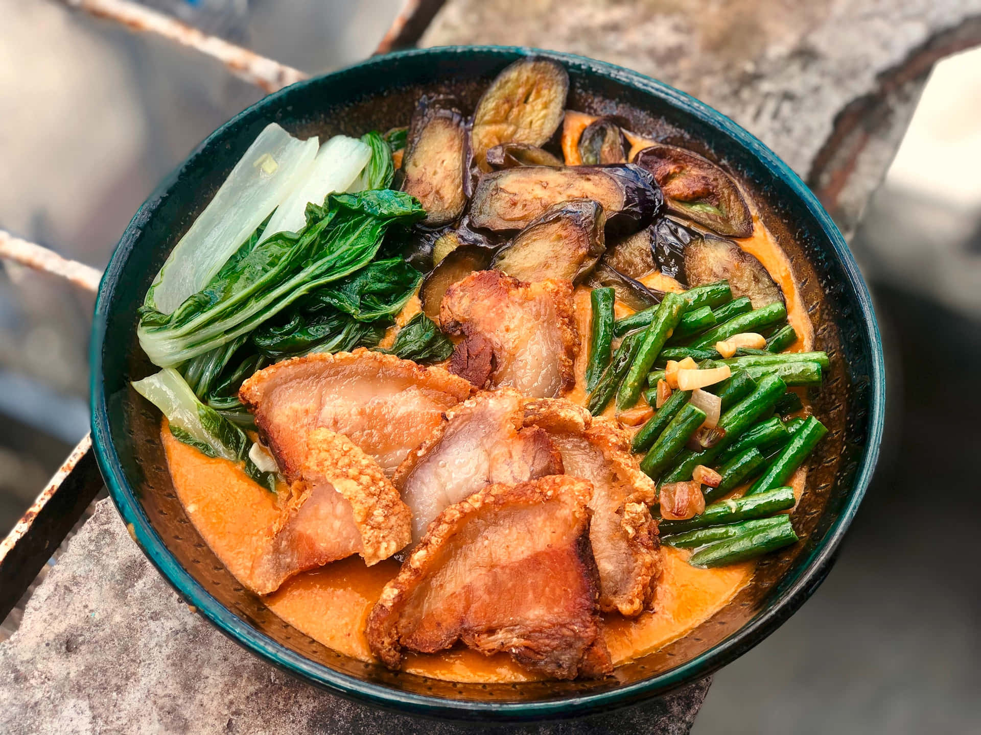 Delectable Filipino Cuisine Kare-kare Background