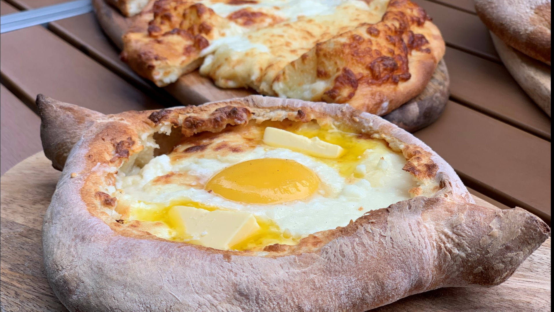 Delectable Georgian Cheese Bread - Khachapuri Background