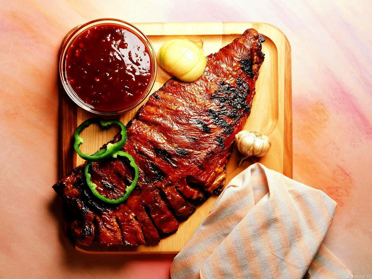 Delectable Grilled Meat Background