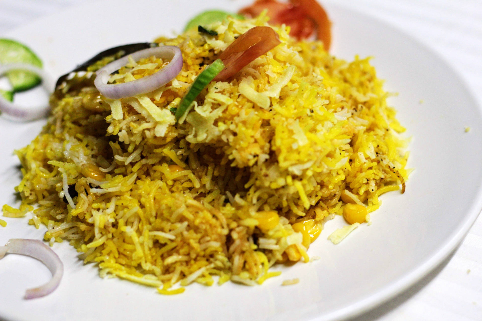 Delectable Indian Biryani Rice Dish Background