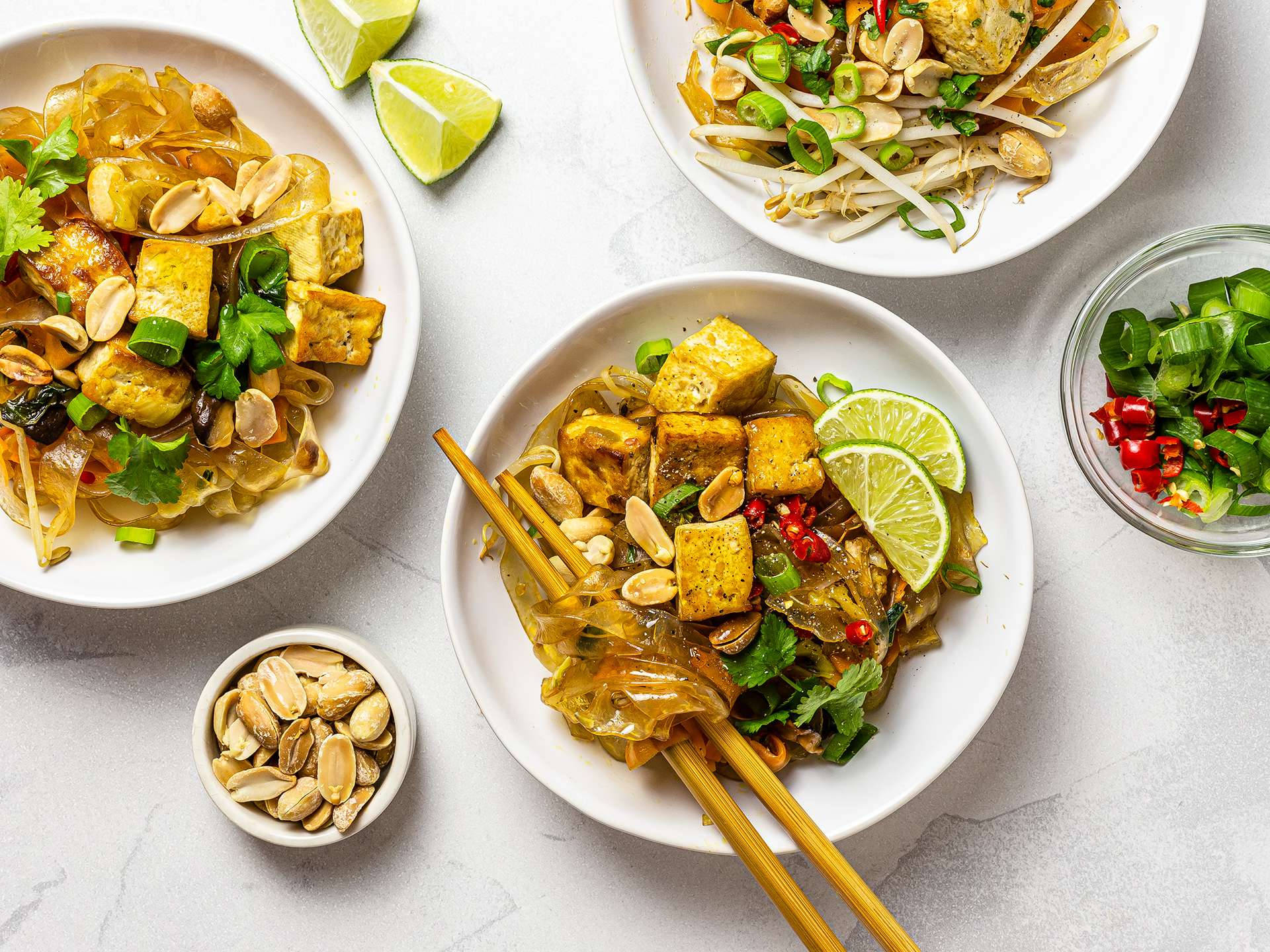 Delectable Pad Thai With Tofu And Chilies