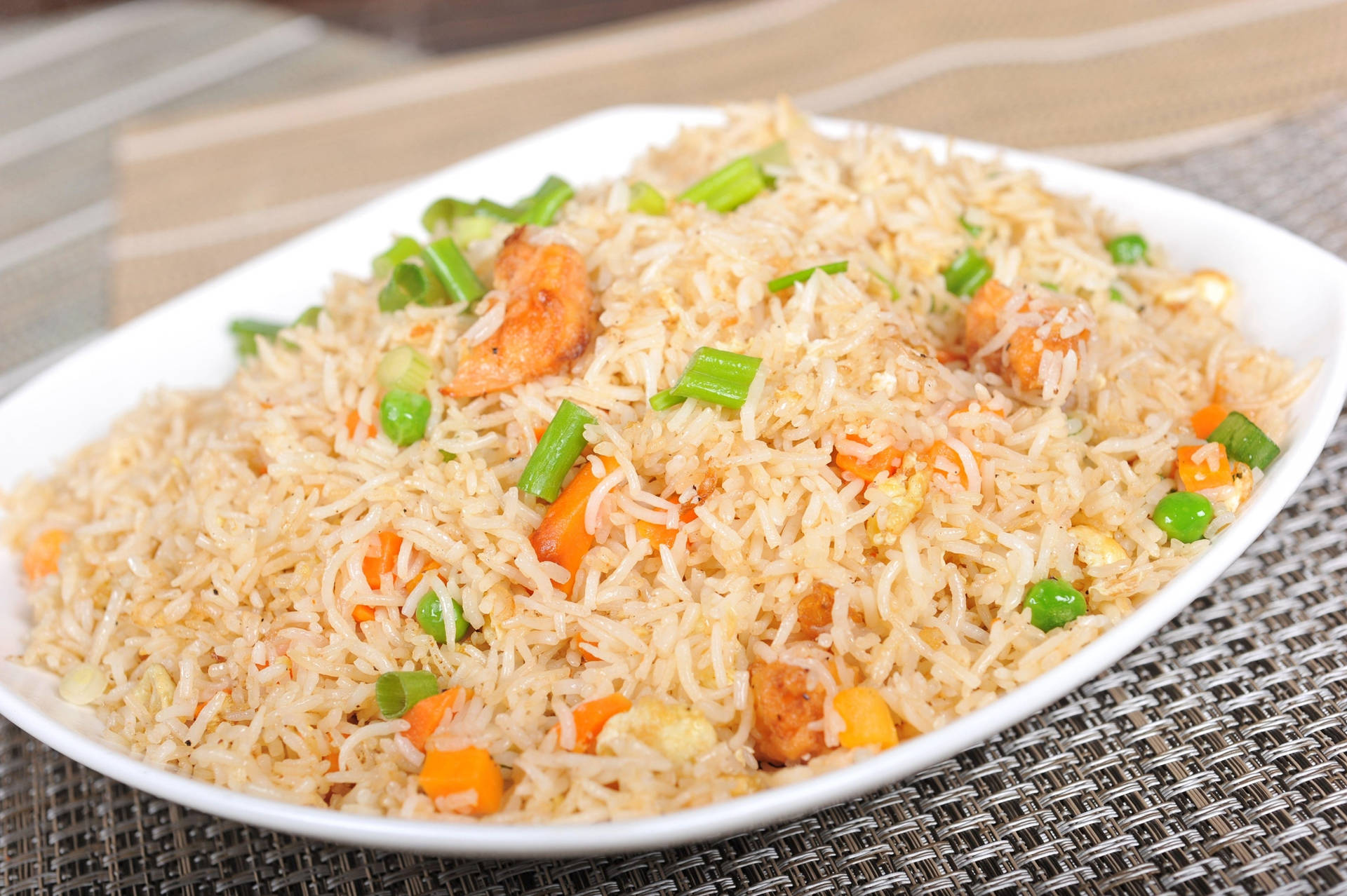 Delectable Restaurant-style Fried Rice Background