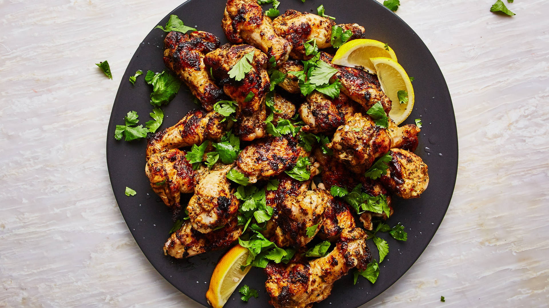 Delectable Tandoori Chicken Wings Background