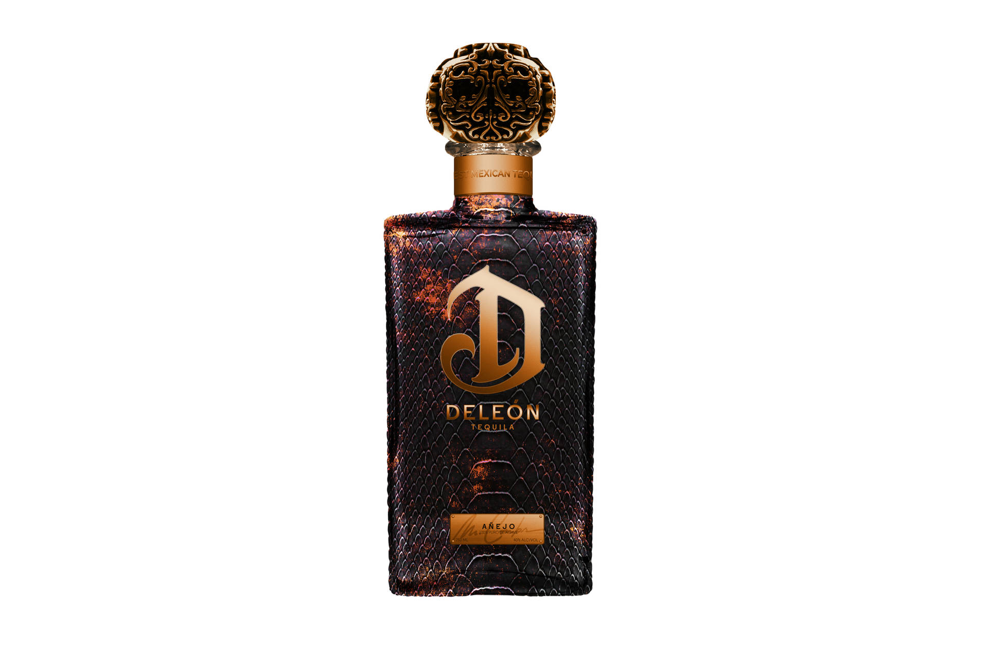 Deleón Tequila Bottle With Leather Skin