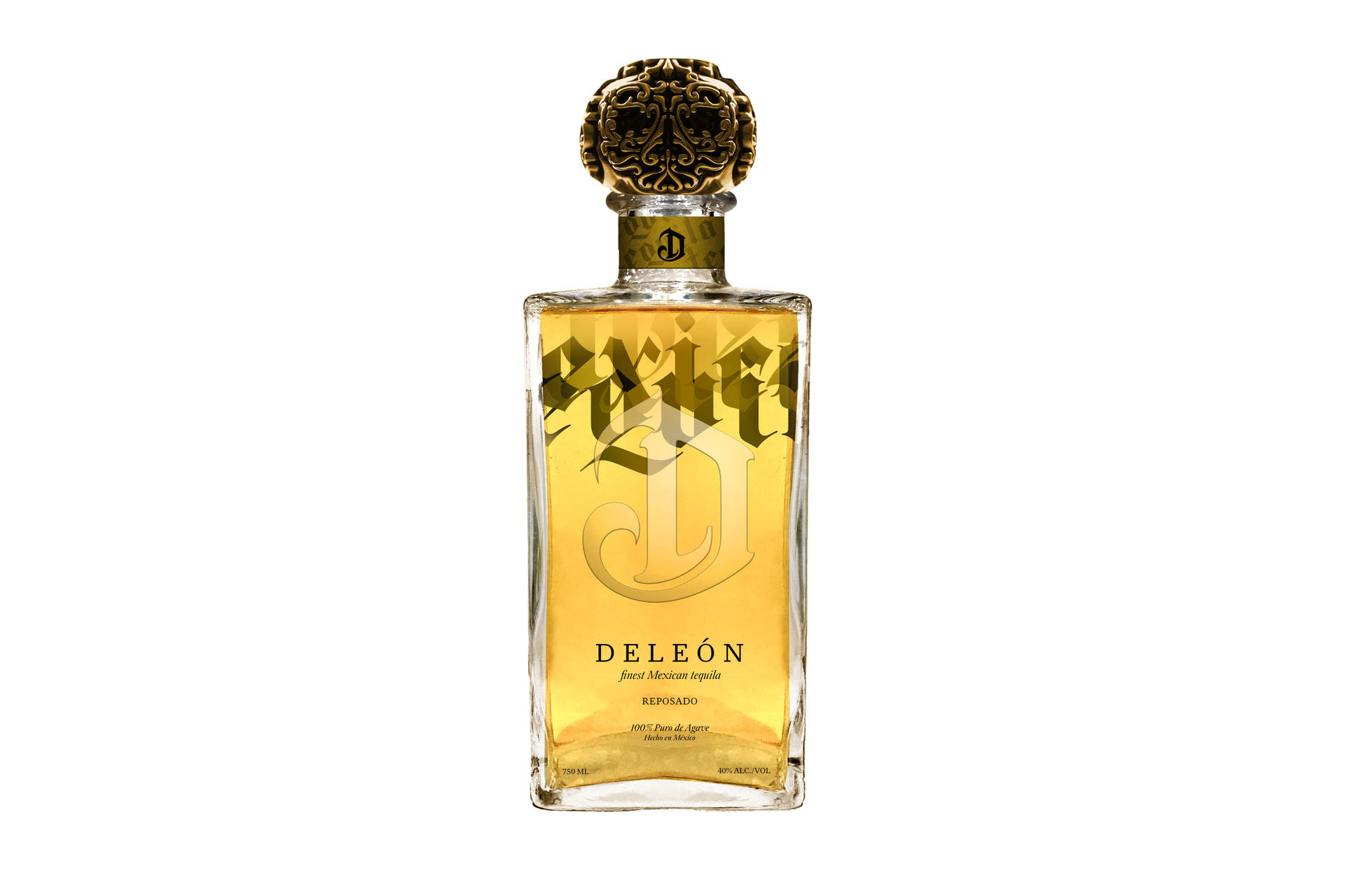 Deleón Tequila Reposado Bottle Background