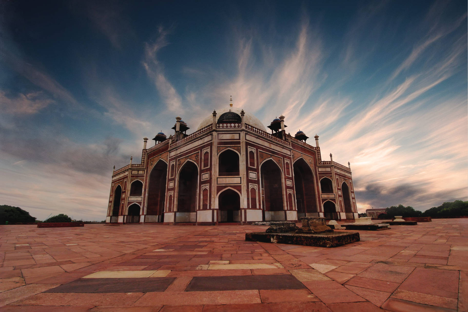 Delhi Humayun's Tomb Architecture Background