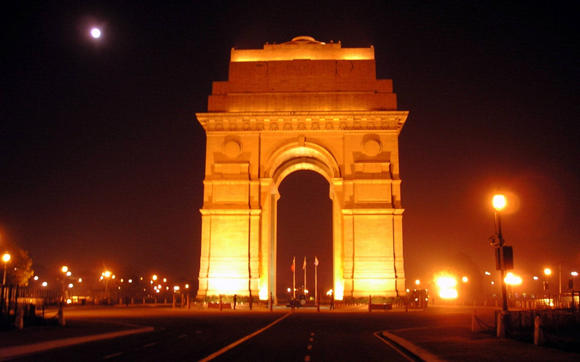 Delhi India Gate Night Background