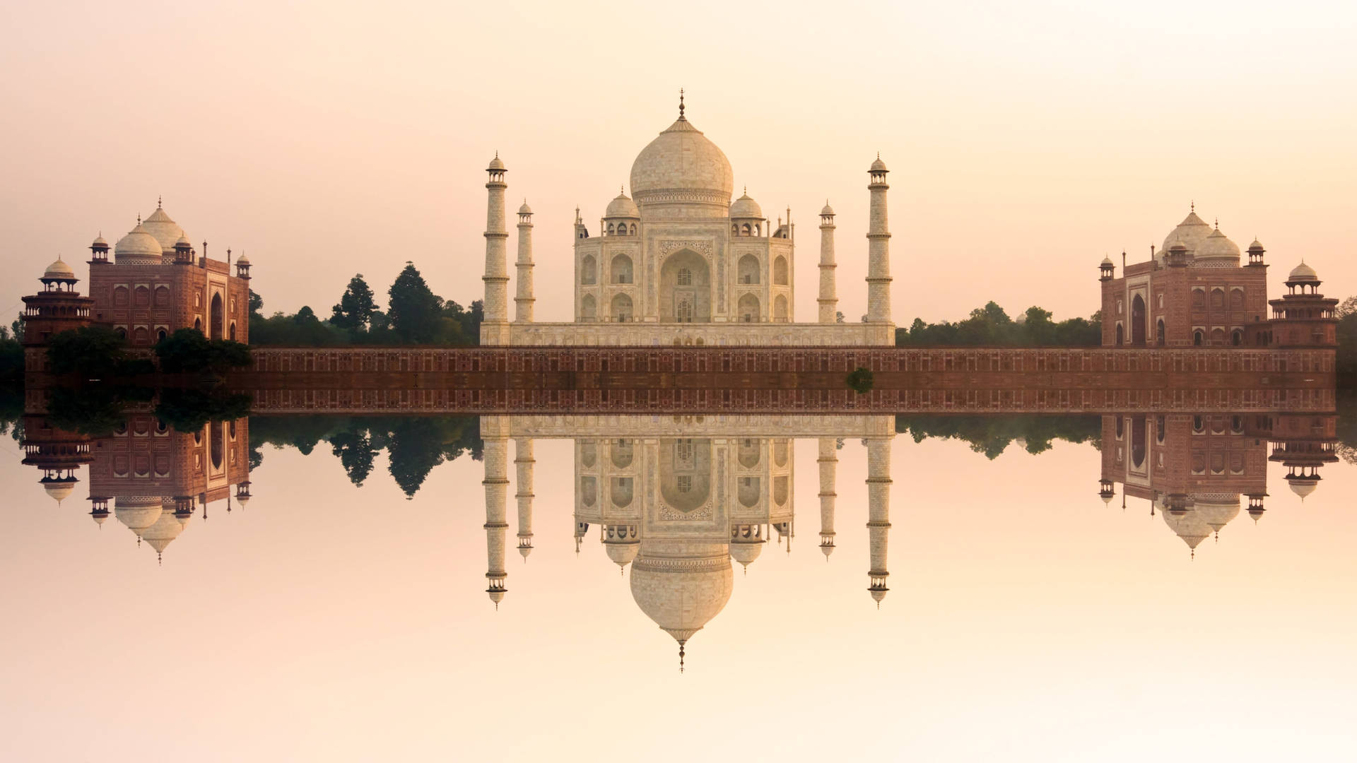 Delhi Taj Mahal Reflection Background