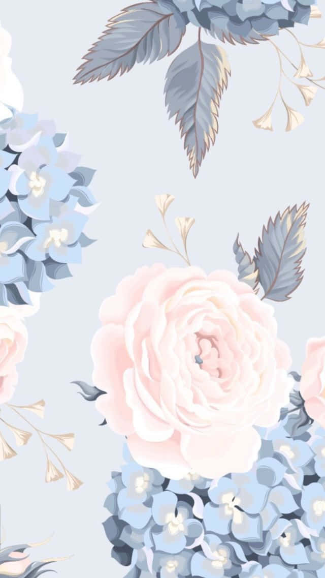 Delicate Aesthetic Floral Blossoms Background