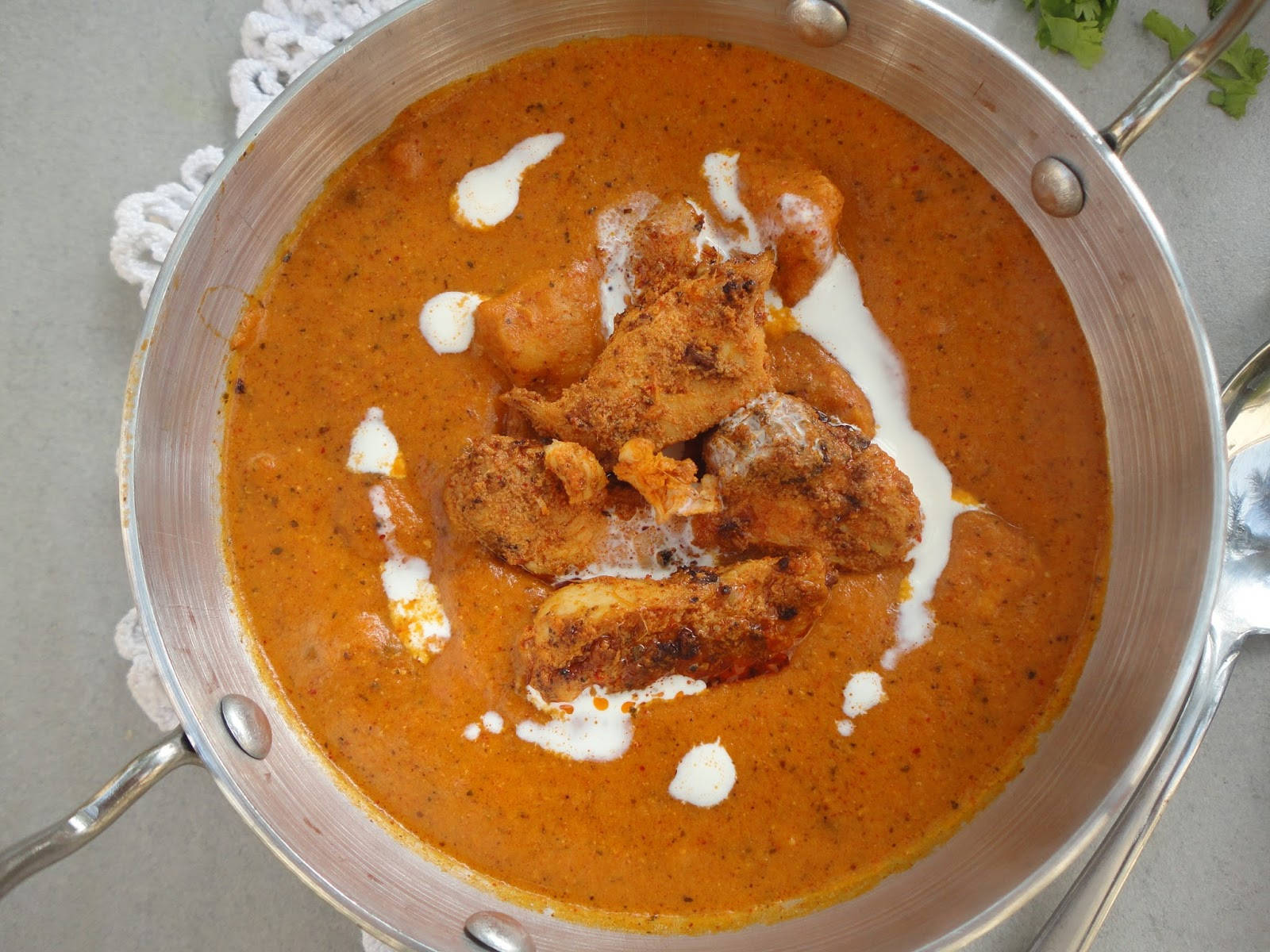 Delicious And Aromatic Butter Chicken Stew Background