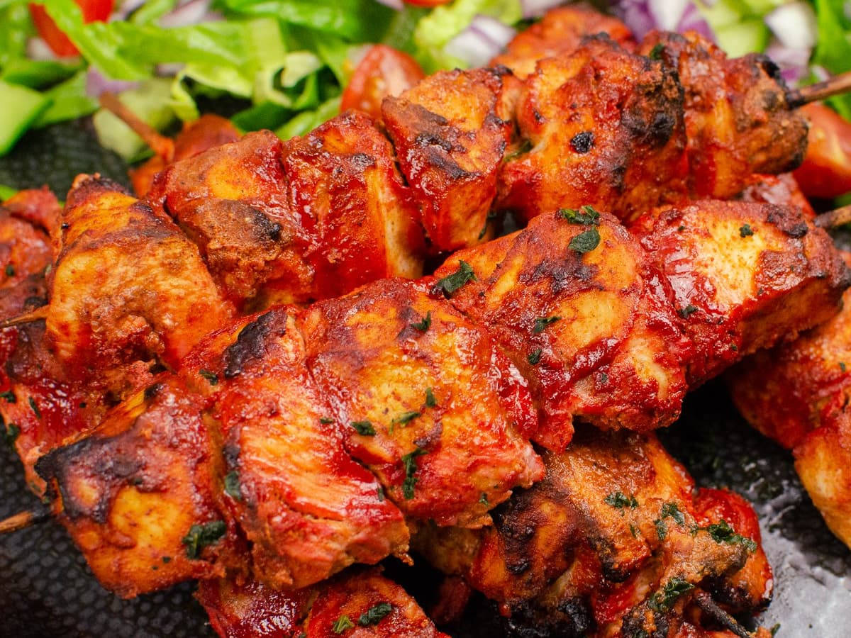 Delicious And Irresistible Tandoori Chicken Kebab. Background