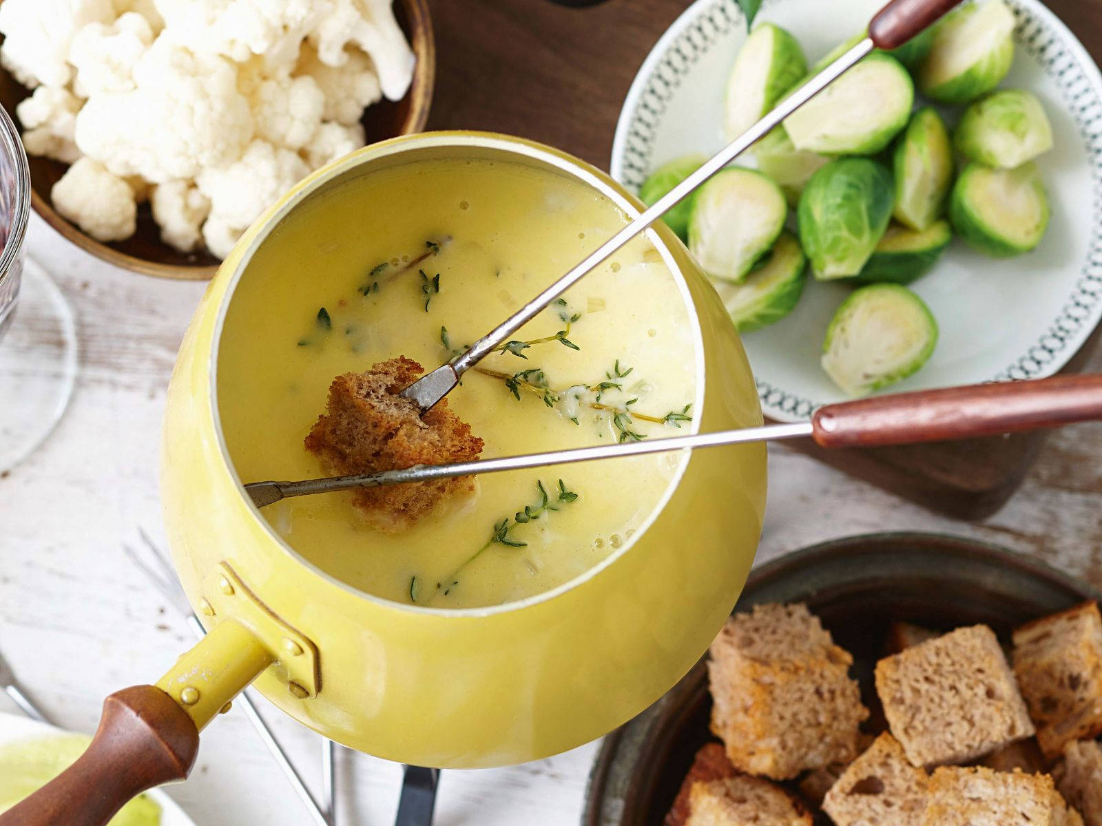 Delicious Brussels Sprouts Fondue Background