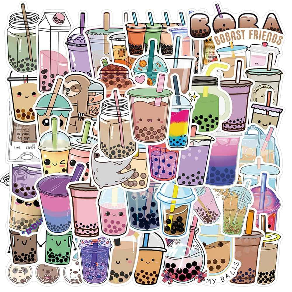 Delicious Bubble Tea - The Perfect Treat For Anime Lovers! Background
