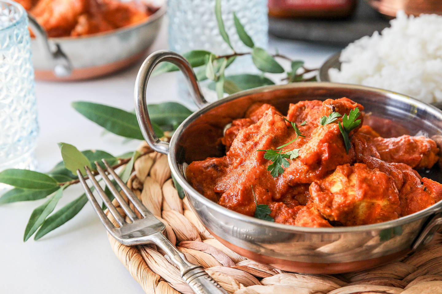 Delicious Butter Chicken Cuisine Background