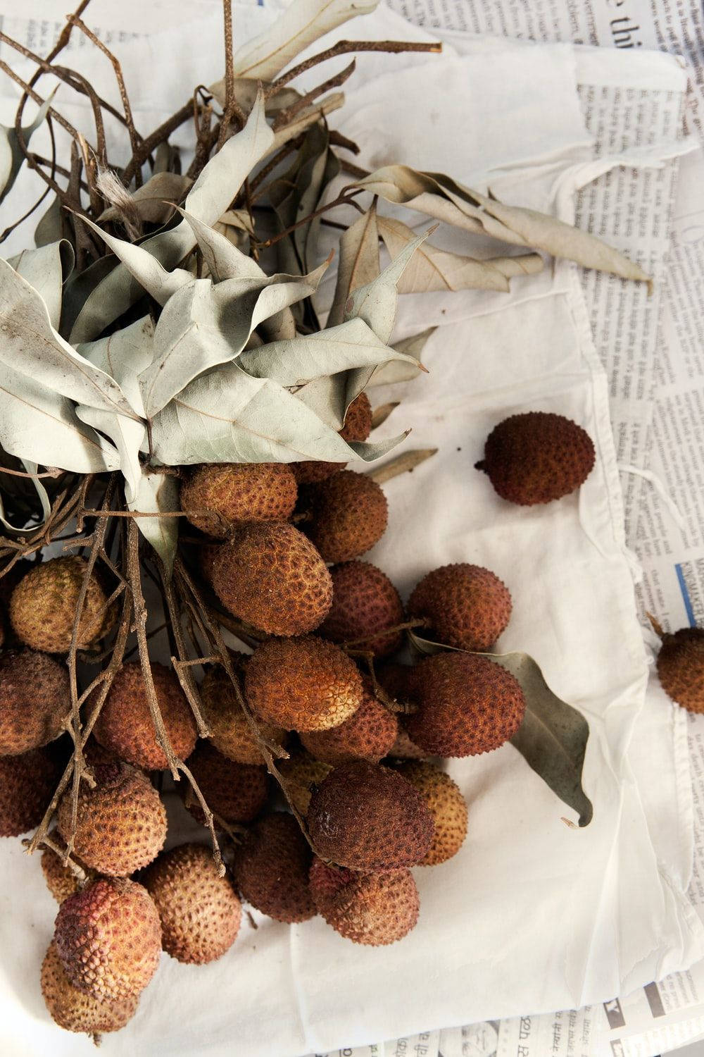 Delicious Dried Tropical Lychee Fruits Background