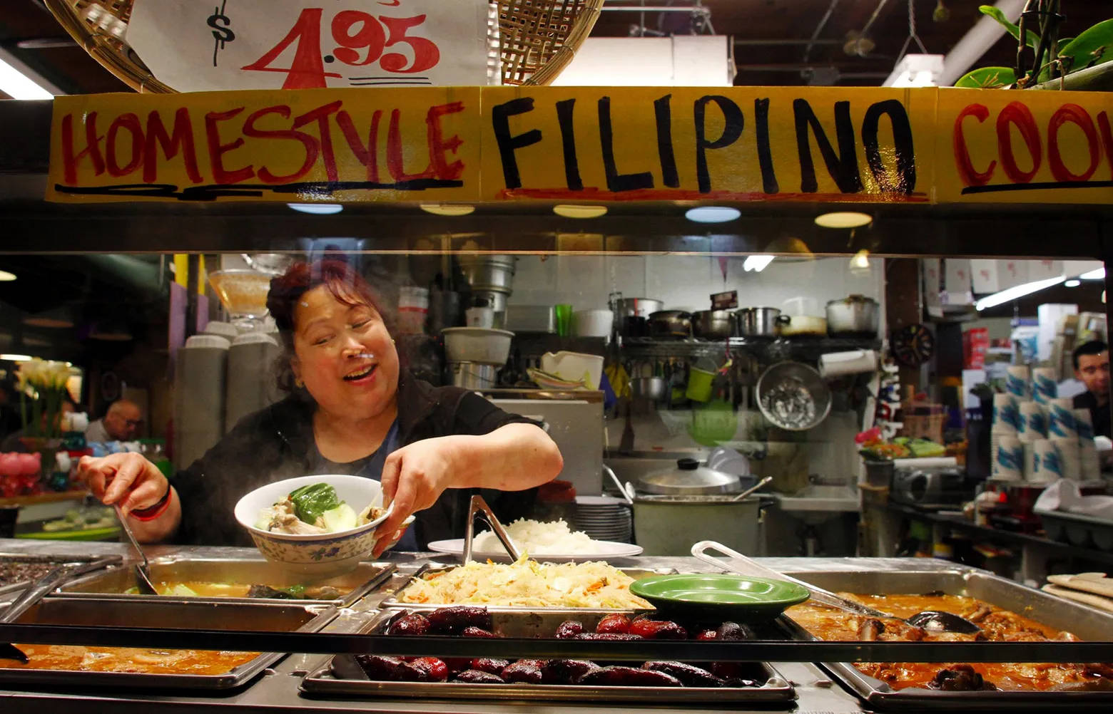 Delicious Filipino Cuisine At Pike Place Market Background