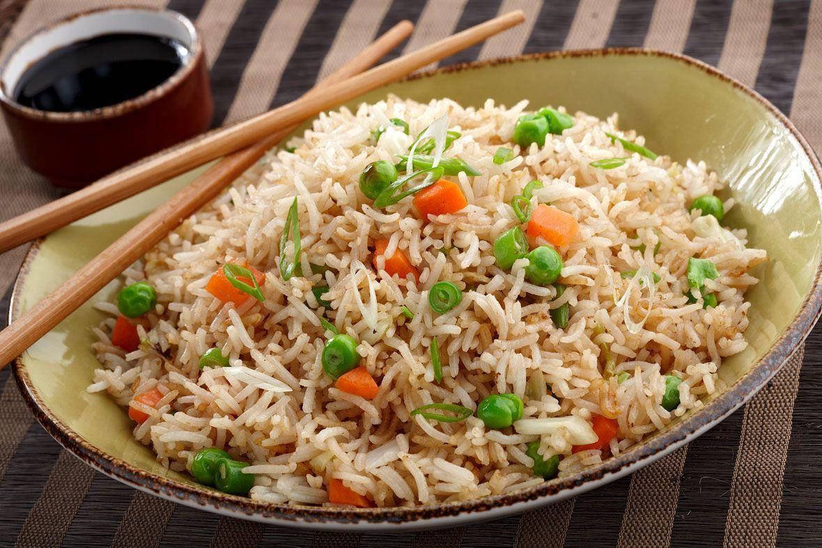 Delicious Fried Rice With Soy Sauce Background