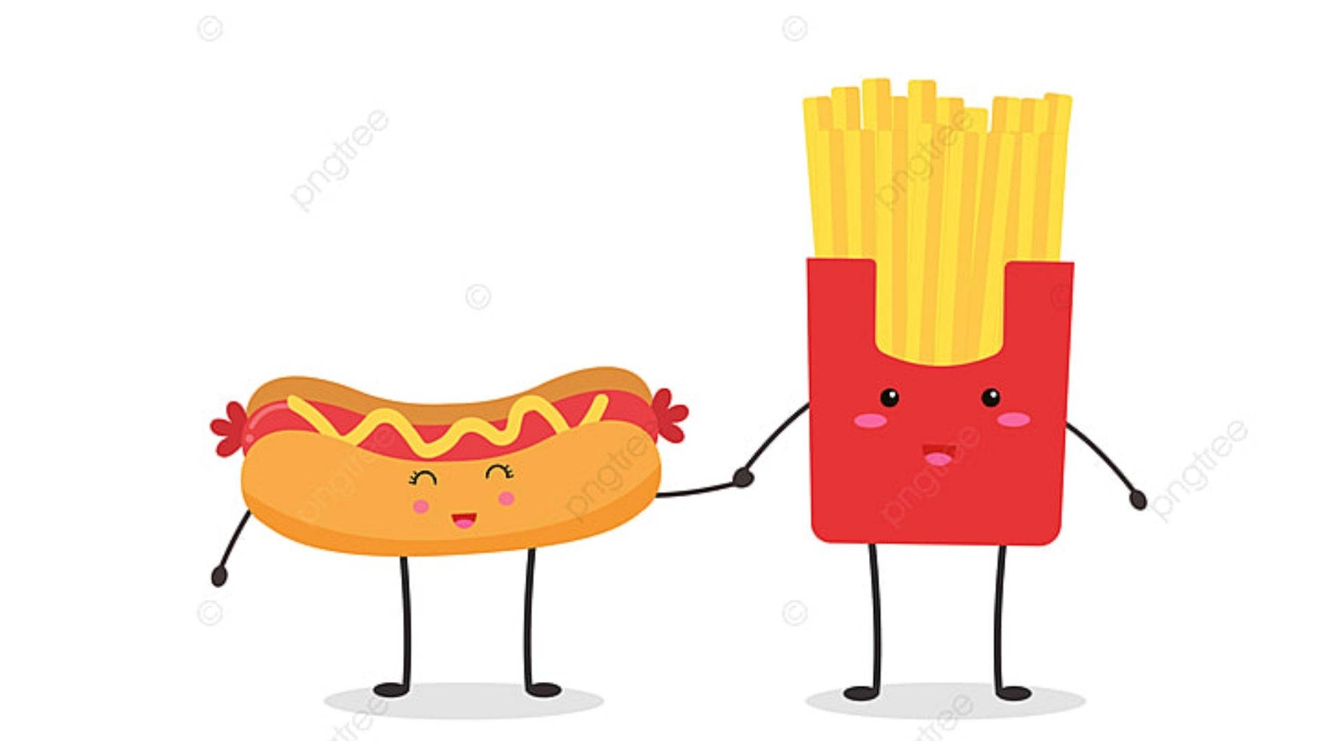 Delicious Golden French Fries On A Plate Background