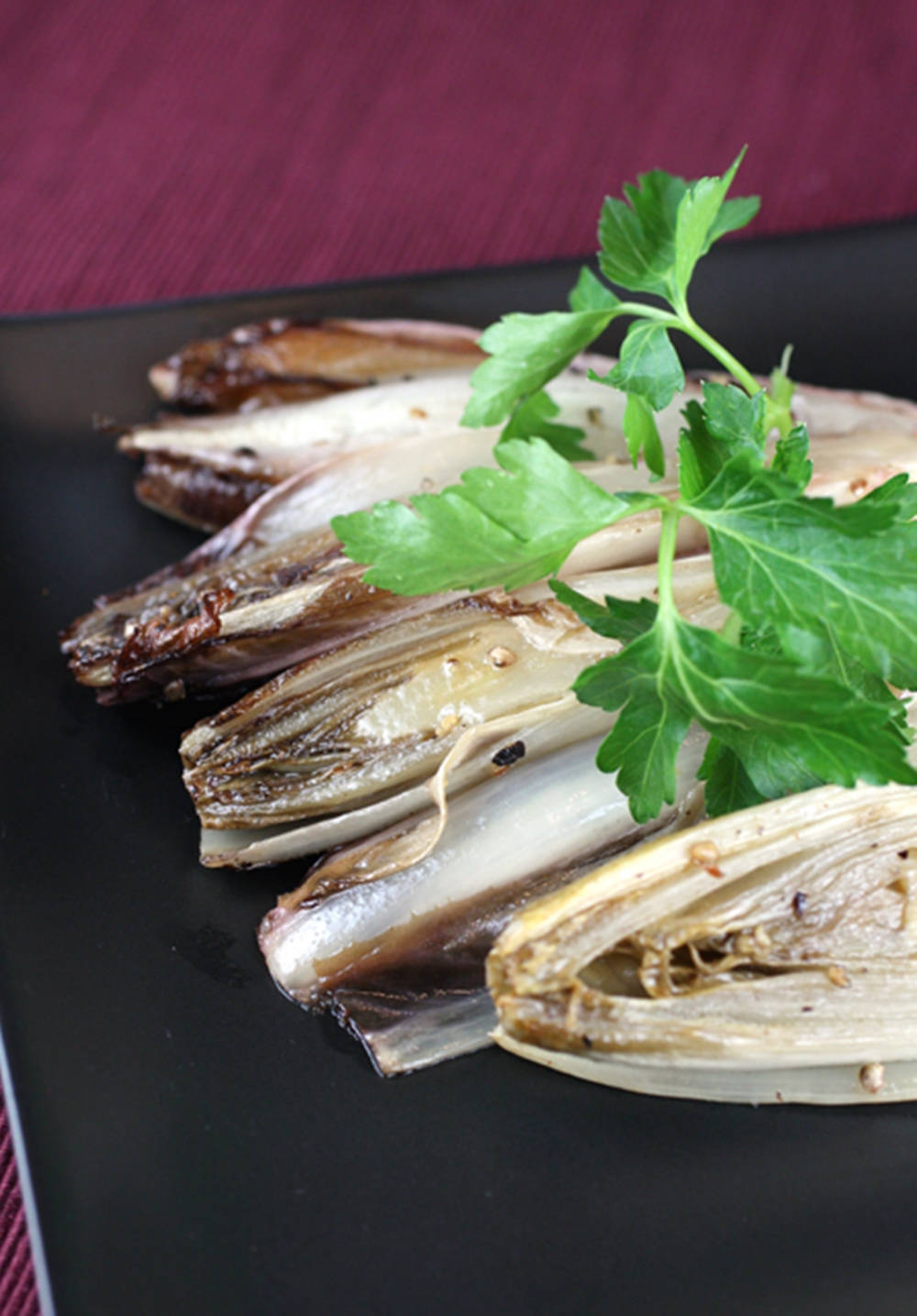 Delicious Honey Roasted Endive Vegetable Dish Background