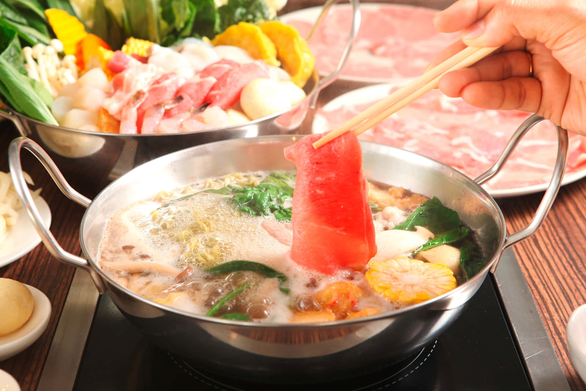 Delicious Japanese Shabu-shabu Background