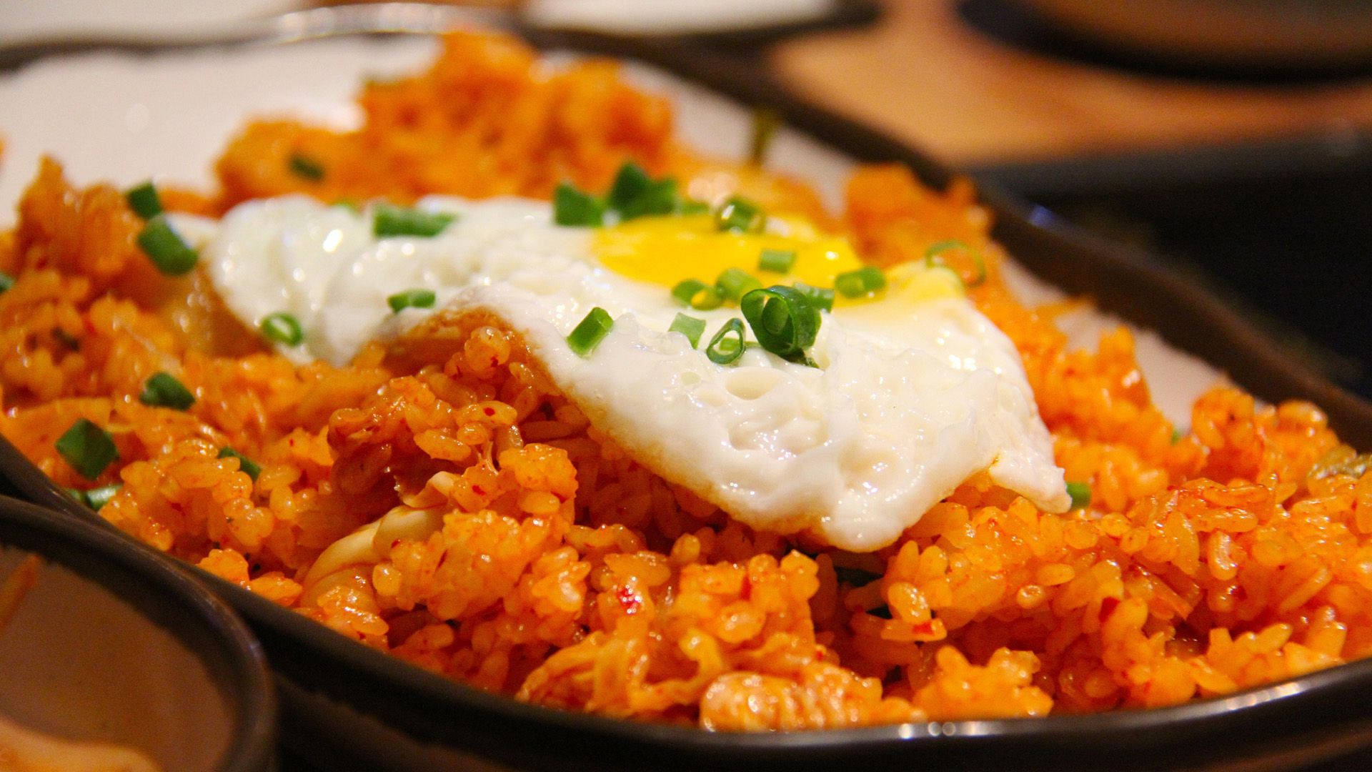 Delicious Kimchi Rice Background