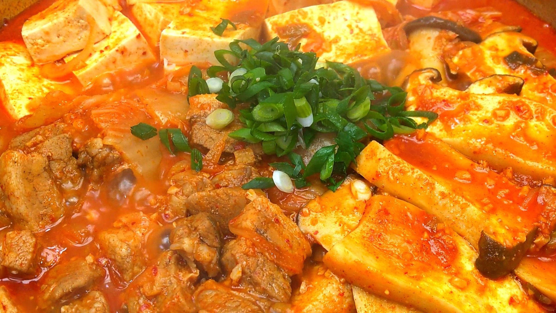 Delicious Korean Tofu Kimchi Dish