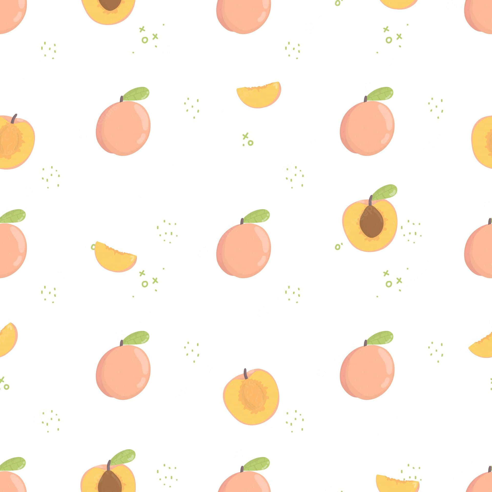 Delicious & Sweet - A Fresh And Juicy Cute Peach Background