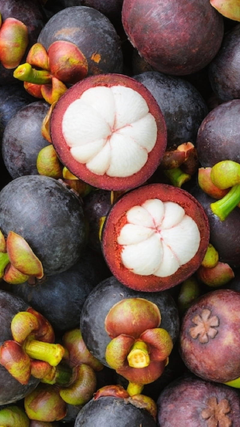 Delicious Thai Mngosteen Fruit Background