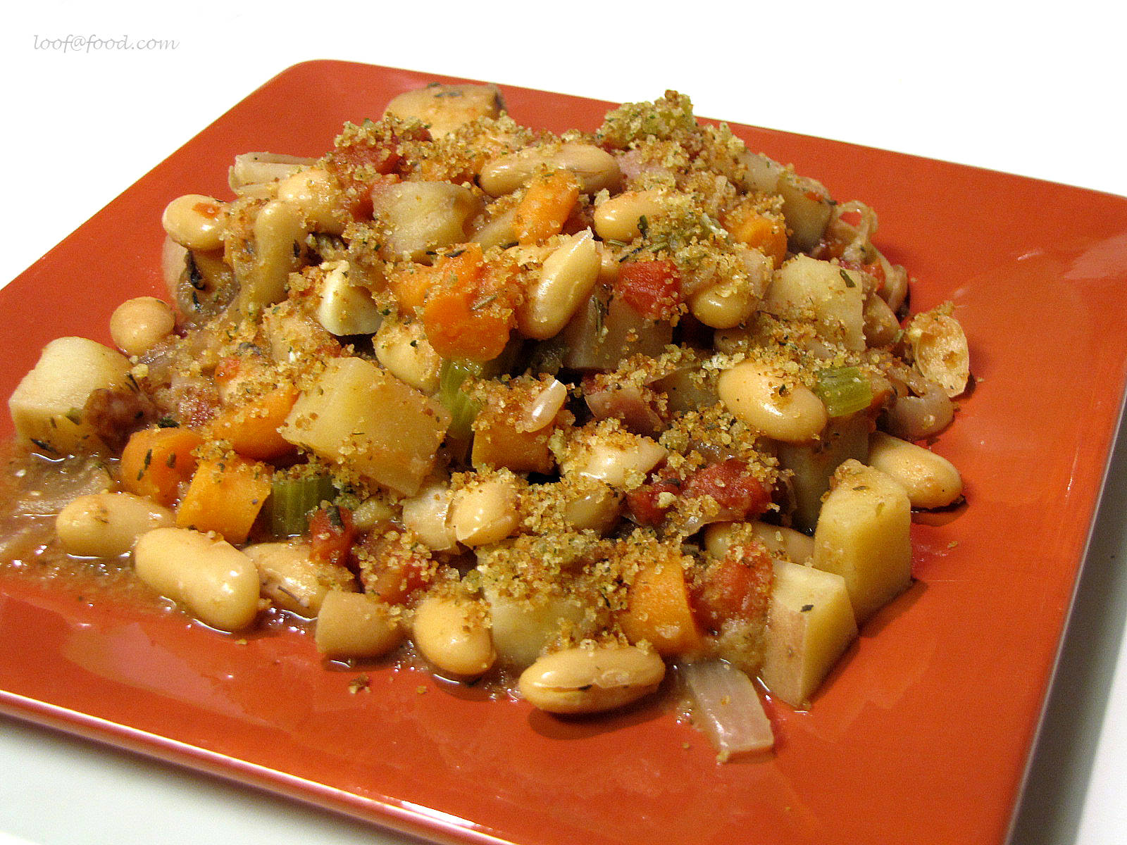 Delicious Vegan Bean Cassoulet Background