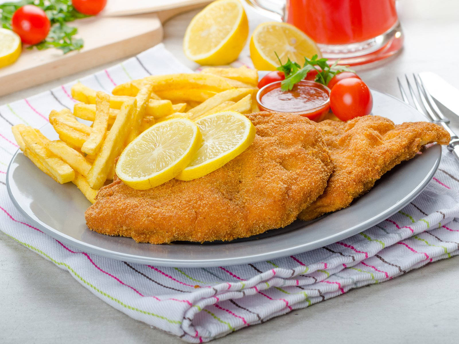 Delicious Wiener Schnitzel Background